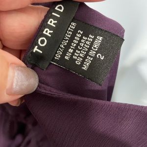 Torrid off shoulder top with flutter sleeves